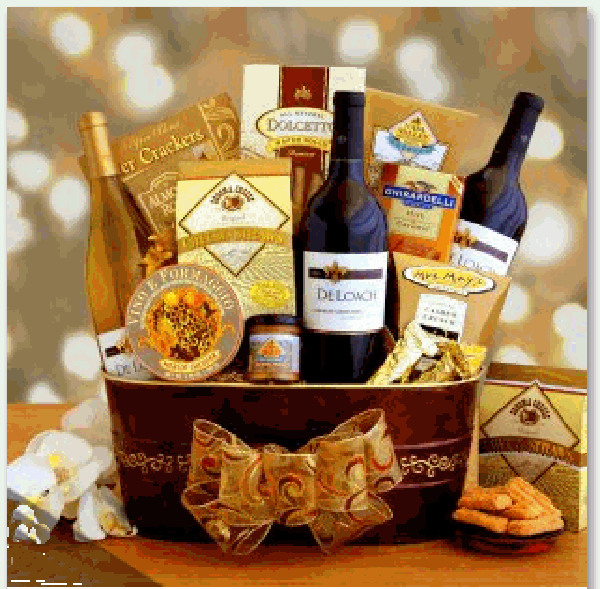 Wine Gift Baskets - Holiday Wine Basket